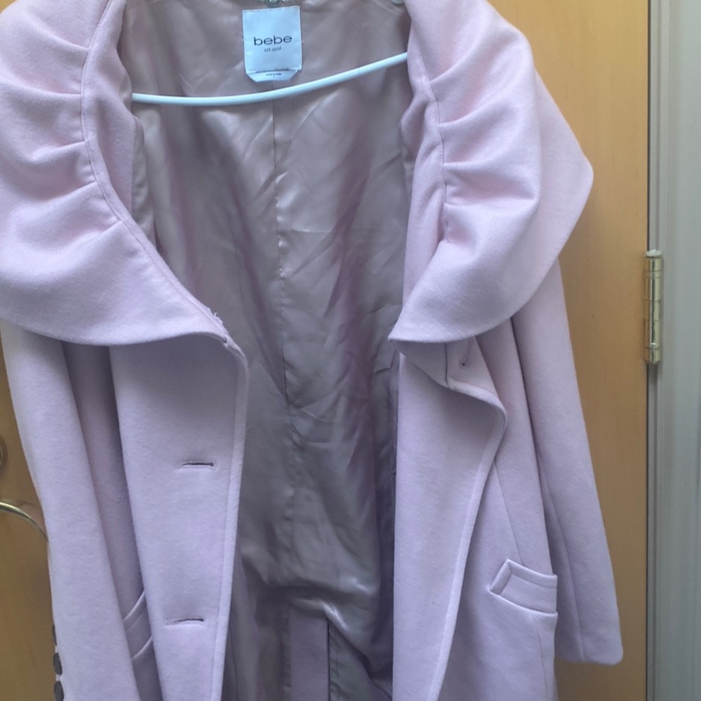 Bebe long jacket in  pink like new